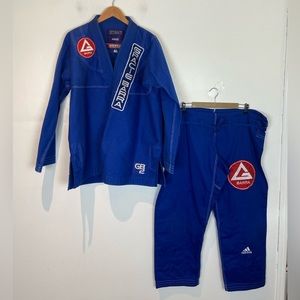 Gracie Barra Adidas Gi A3 Top And Pants - GB2 Jiu-Jitsu Adult Color Blue